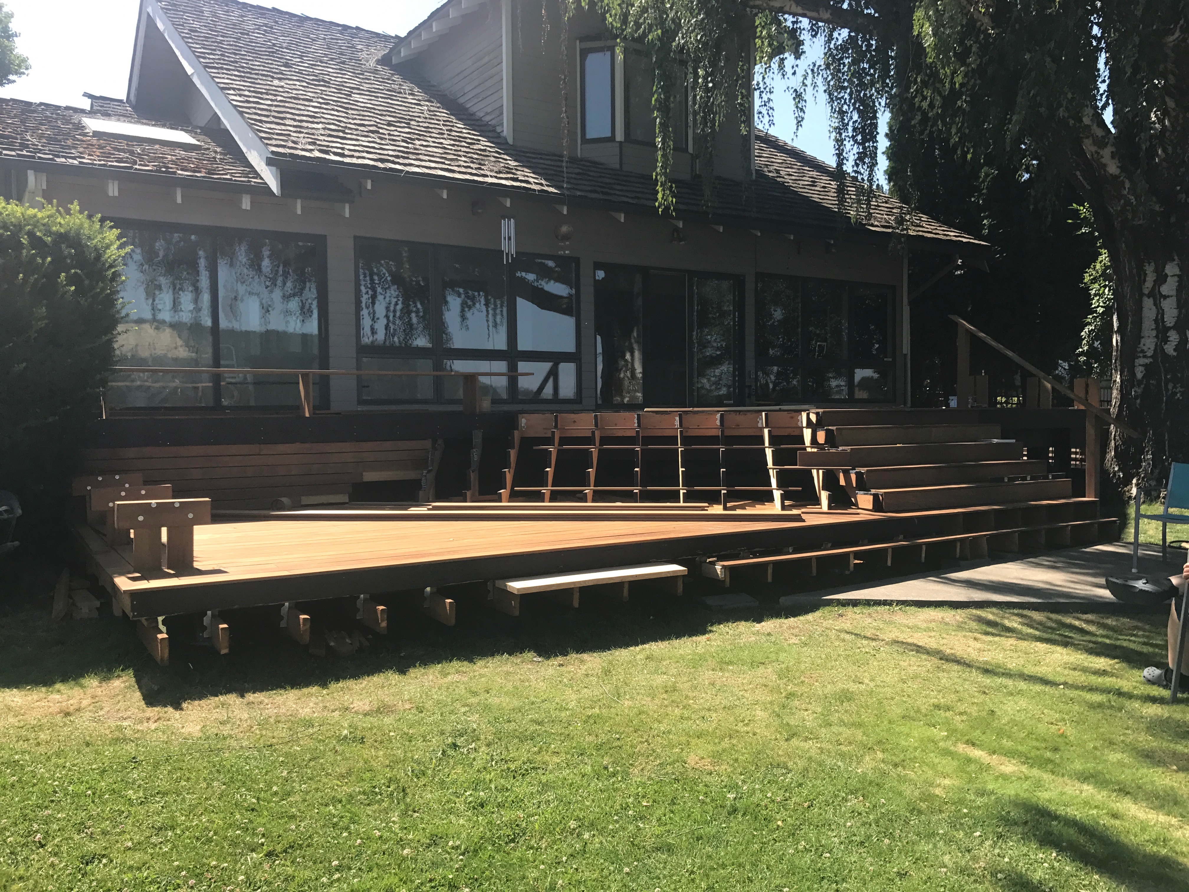 Ground-Level Deck with Bench — Spokane County photo